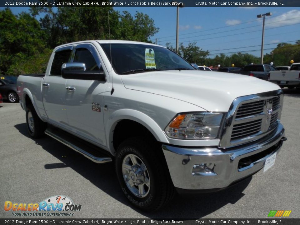 2012 Dodge Ram 2500 HD Laramie Crew Cab 4x4 Bright White / Light Pebble Beige/Bark Brown Photo #10