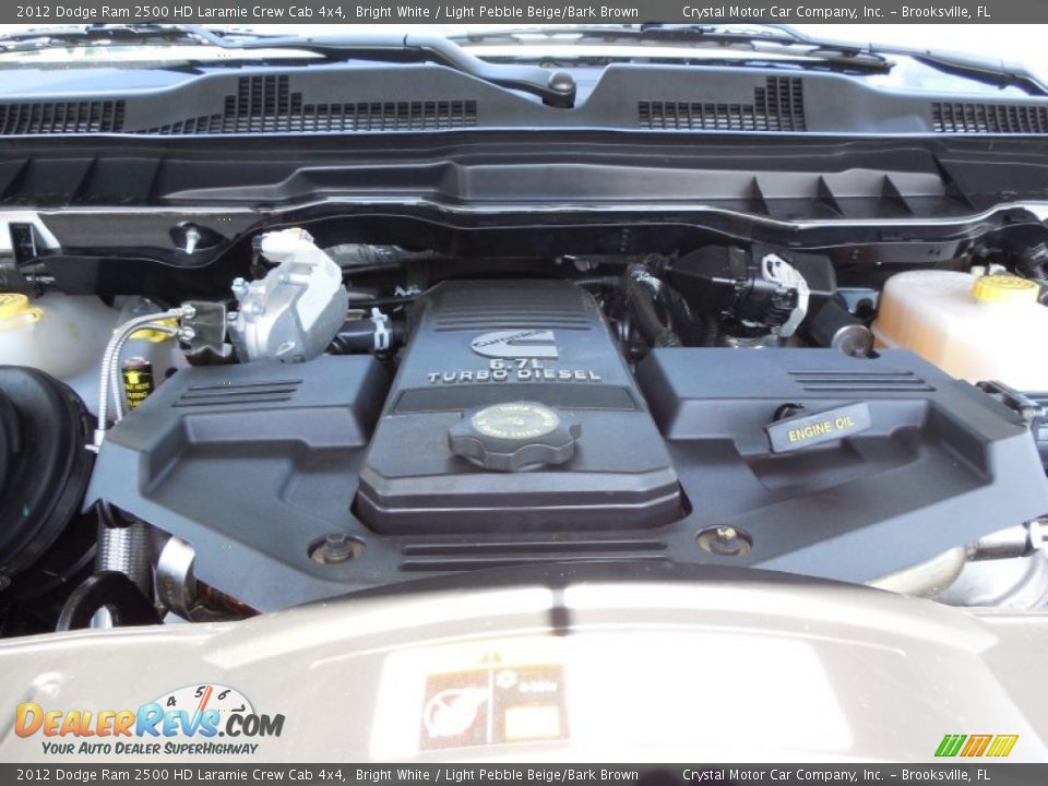 2012 Dodge Ram 2500 HD Laramie Crew Cab 4x4 Bright White / Light Pebble Beige/Bark Brown Photo #17