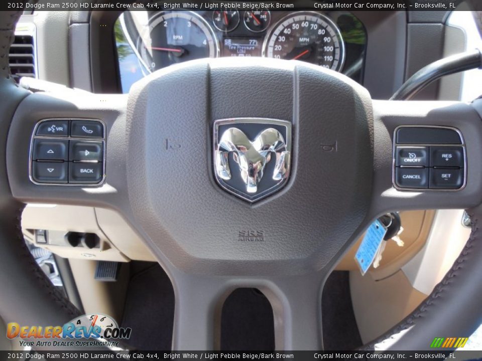 2012 Dodge Ram 2500 HD Laramie Crew Cab 4x4 Bright White / Light Pebble Beige/Bark Brown Photo #23