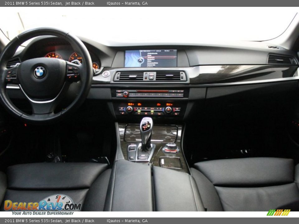 2011 BMW 5 Series 535i Sedan Jet Black / Black Photo #11