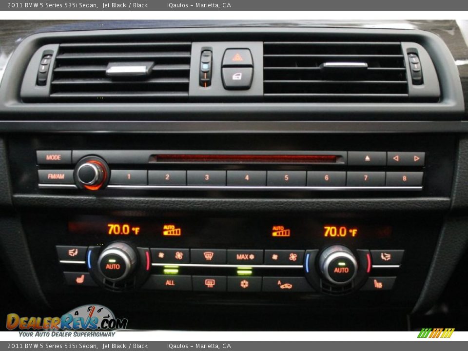 2011 BMW 5 Series 535i Sedan Jet Black / Black Photo #12