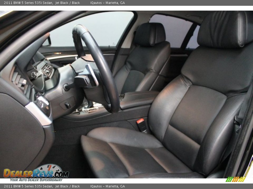 2011 BMW 5 Series 535i Sedan Jet Black / Black Photo #19