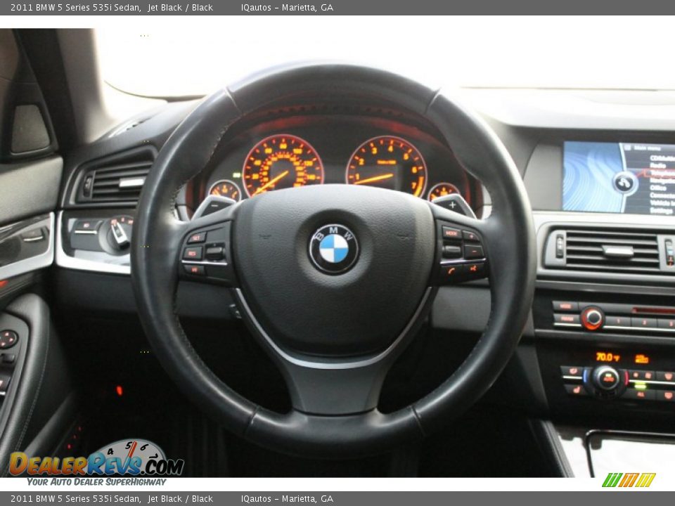 2011 BMW 5 Series 535i Sedan Jet Black / Black Photo #34