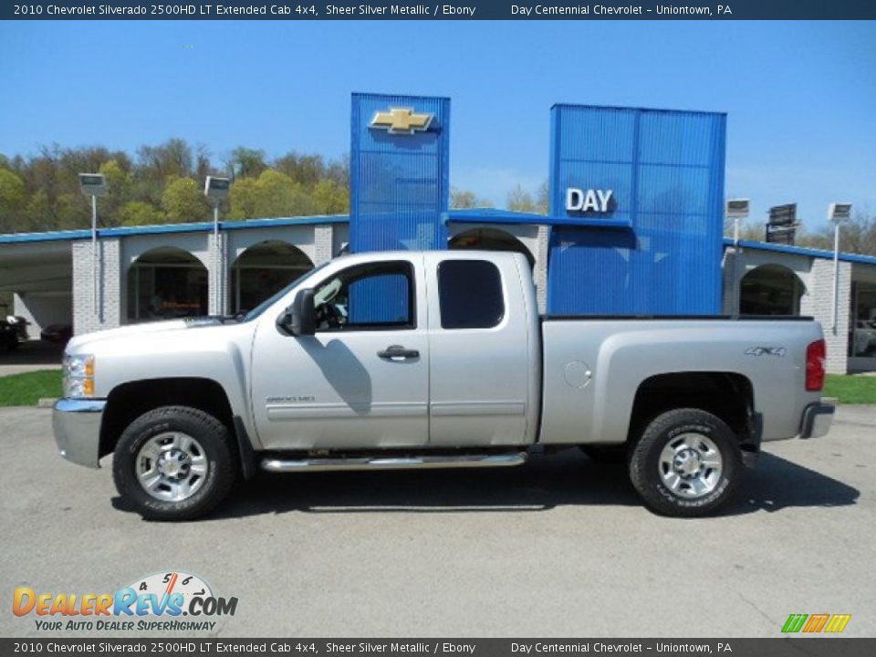 2010 Chevrolet Silverado 2500HD LT Extended Cab 4x4 Sheer Silver Metallic / Ebony Photo #2