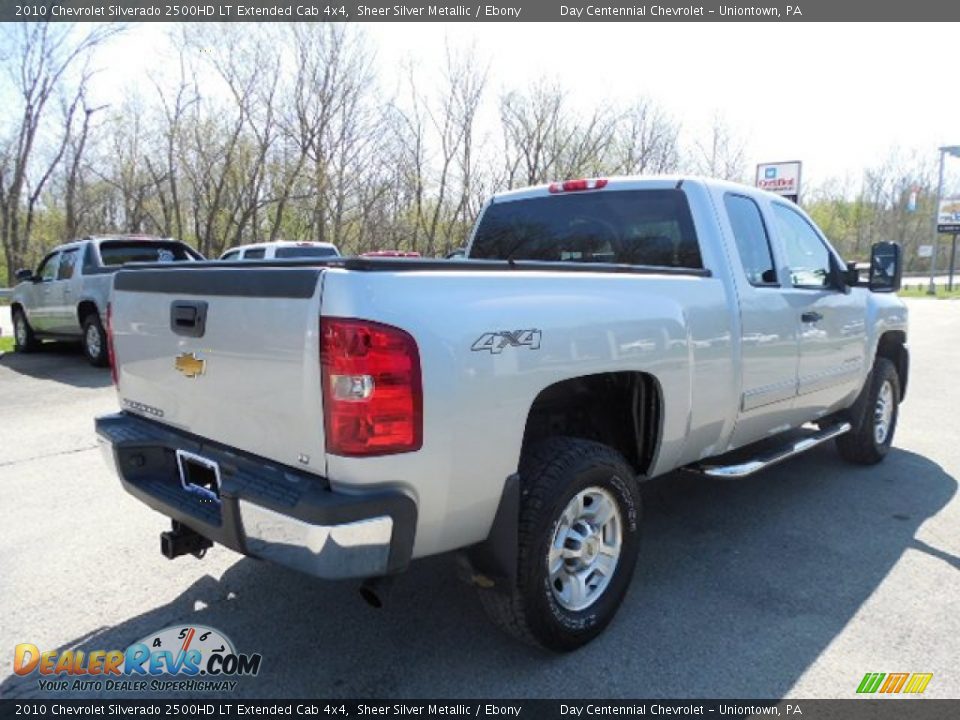 2010 Chevrolet Silverado 2500HD LT Extended Cab 4x4 Sheer Silver Metallic / Ebony Photo #7