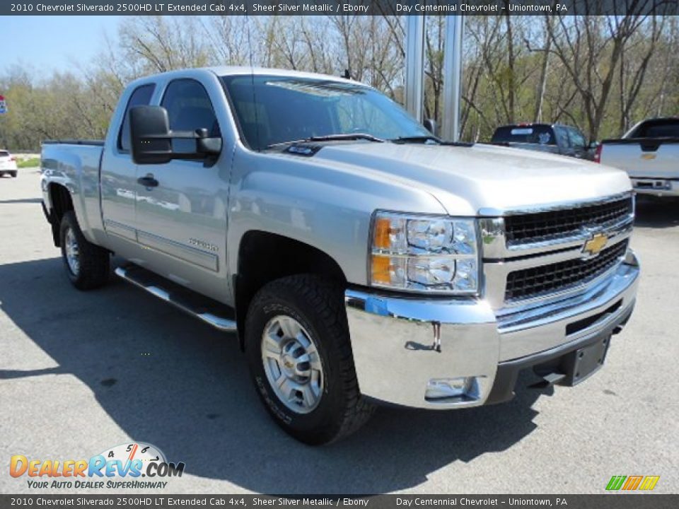 2010 Chevrolet Silverado 2500HD LT Extended Cab 4x4 Sheer Silver Metallic / Ebony Photo #11