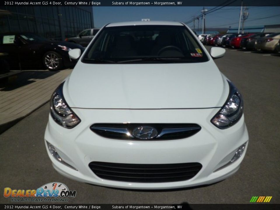 2012 Hyundai Accent GLS 4 Door Century White / Beige Photo #2