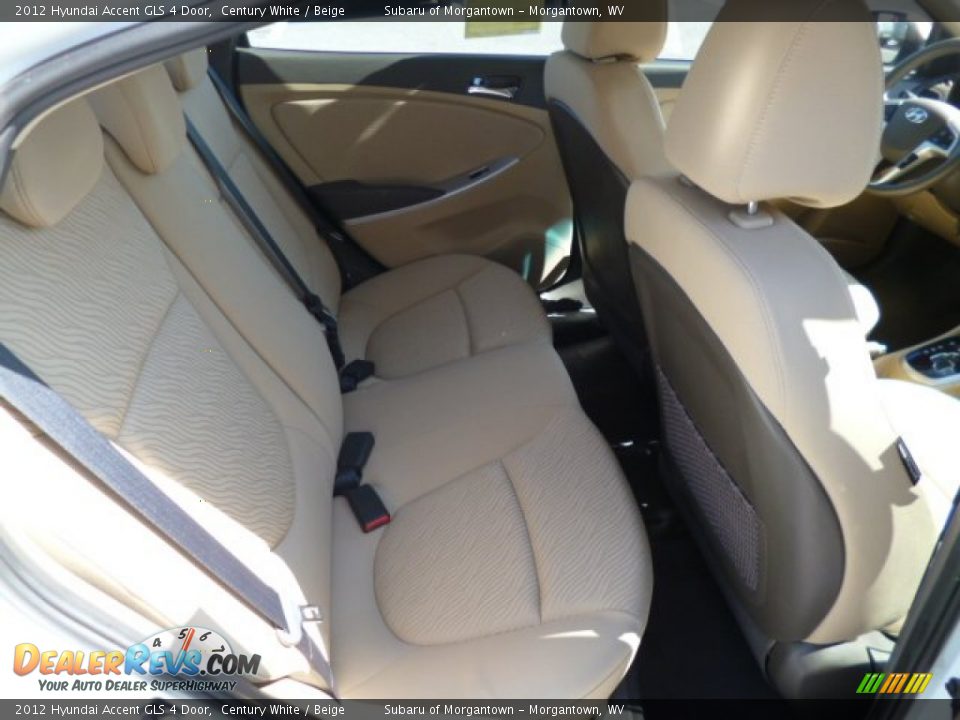 2012 Hyundai Accent GLS 4 Door Century White / Beige Photo #5