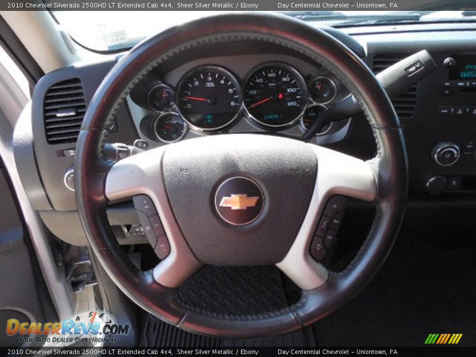 2010 Chevrolet Silverado 2500HD LT Extended Cab 4x4 Sheer Silver Metallic / Ebony Photo #16
