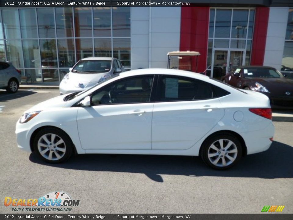 2012 Hyundai Accent GLS 4 Door Century White / Beige Photo #8