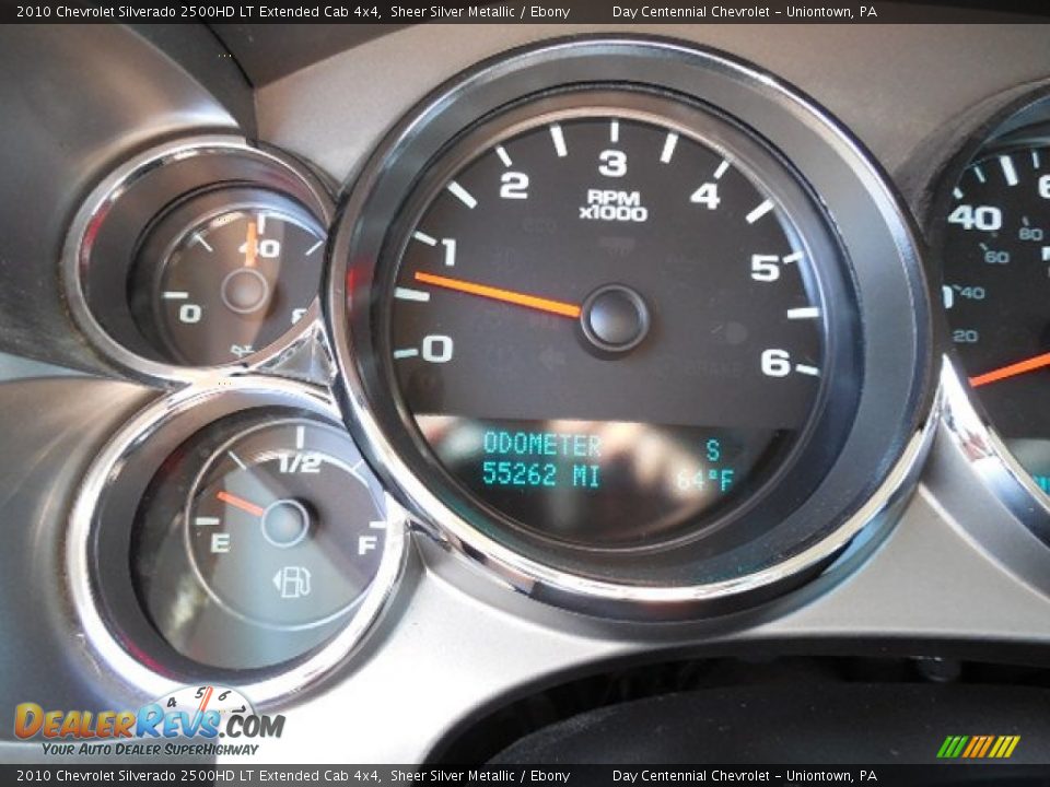 2010 Chevrolet Silverado 2500HD LT Extended Cab 4x4 Sheer Silver Metallic / Ebony Photo #20