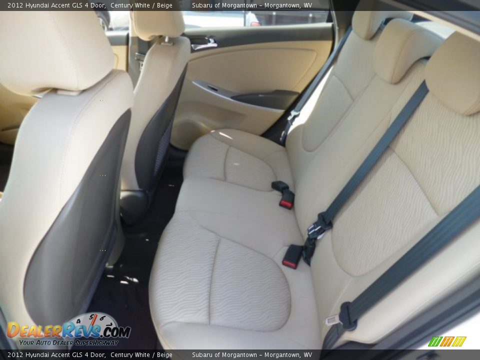 2012 Hyundai Accent GLS 4 Door Century White / Beige Photo #15