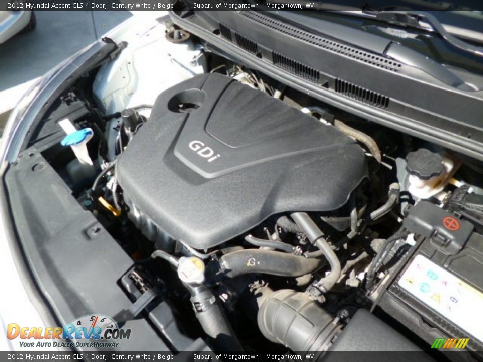 2012 Hyundai Accent GLS 4 Door Century White / Beige Photo #18