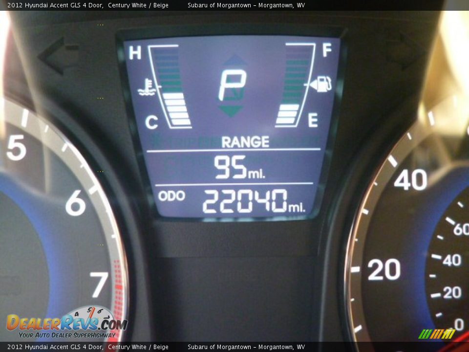 2012 Hyundai Accent GLS 4 Door Century White / Beige Photo #20