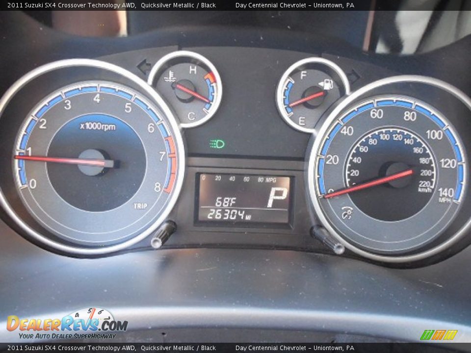 2011 Suzuki SX4 Crossover Technology AWD Quicksilver Metallic / Black Photo #20