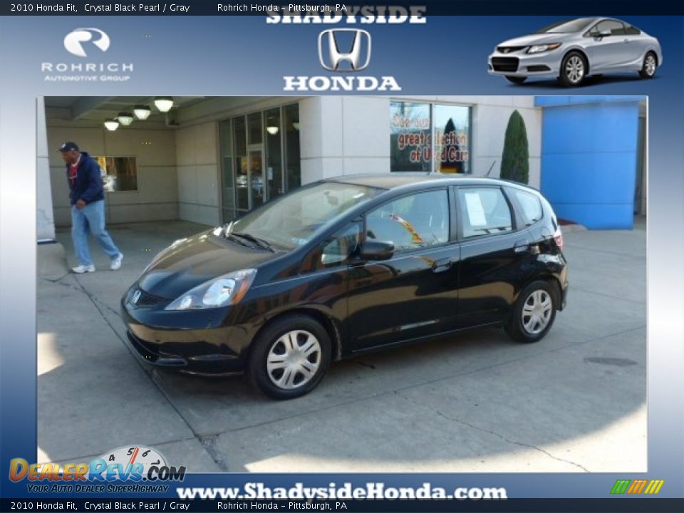 2010 Honda Fit Crystal Black Pearl / Gray Photo #1