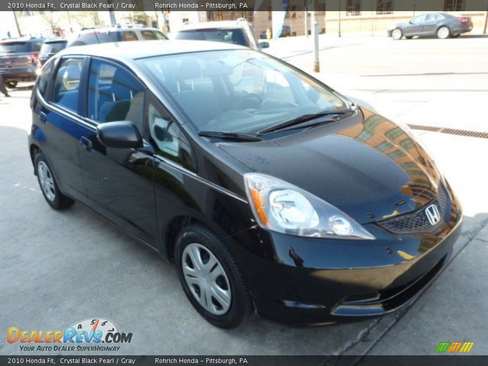 2010 Honda Fit Crystal Black Pearl / Gray Photo #3