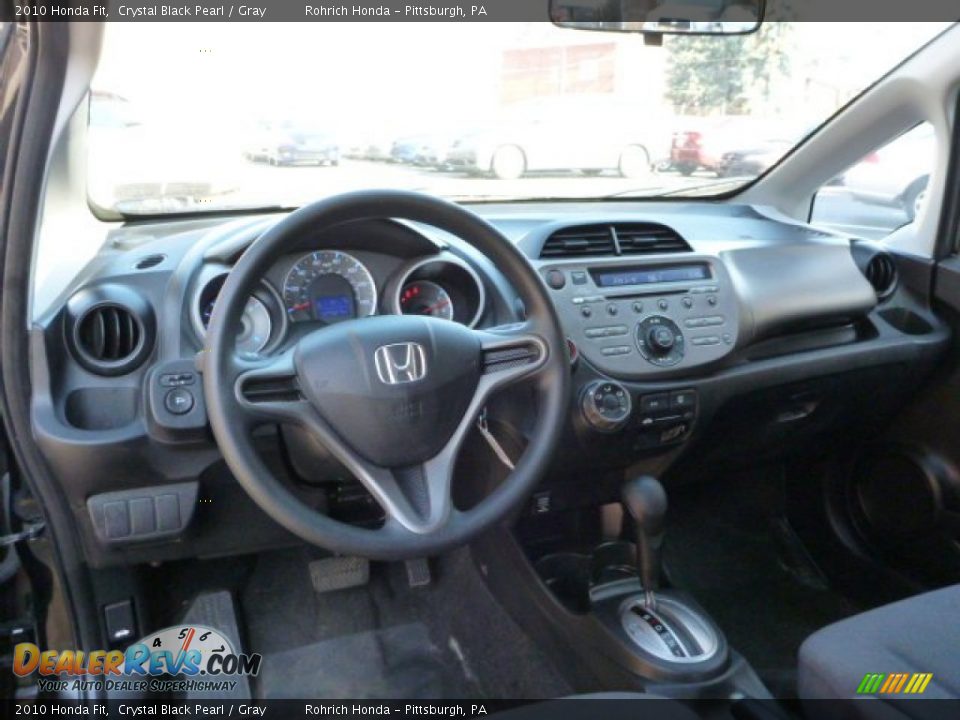2010 Honda Fit Crystal Black Pearl / Gray Photo #6