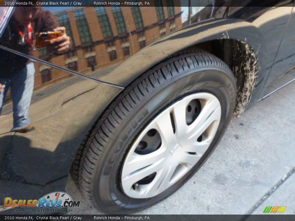 2010 Honda Fit Crystal Black Pearl / Gray Photo #8