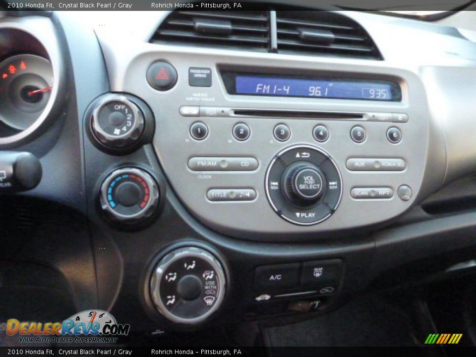 2010 Honda Fit Crystal Black Pearl / Gray Photo #10