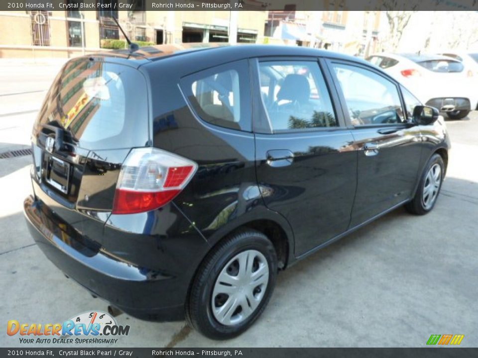 2010 Honda Fit Crystal Black Pearl / Gray Photo #11
