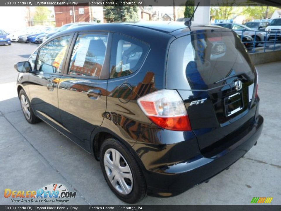2010 Honda Fit Crystal Black Pearl / Gray Photo #12