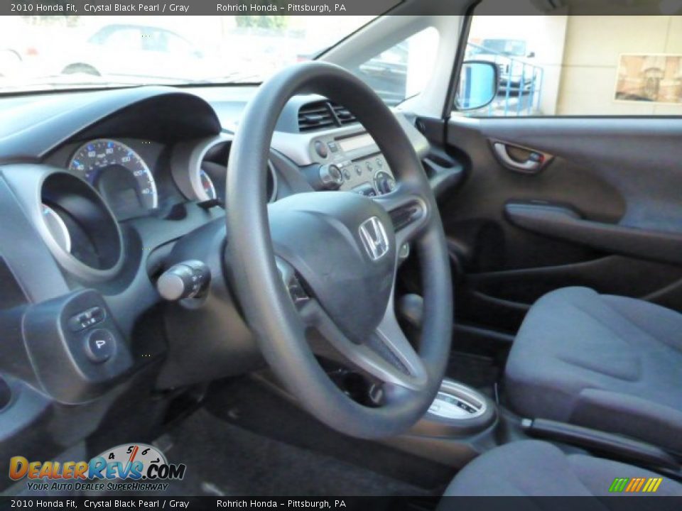 2010 Honda Fit Crystal Black Pearl / Gray Photo #15