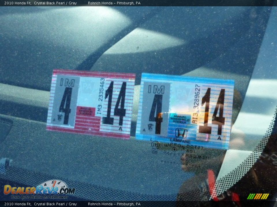 2010 Honda Fit Crystal Black Pearl / Gray Photo #20