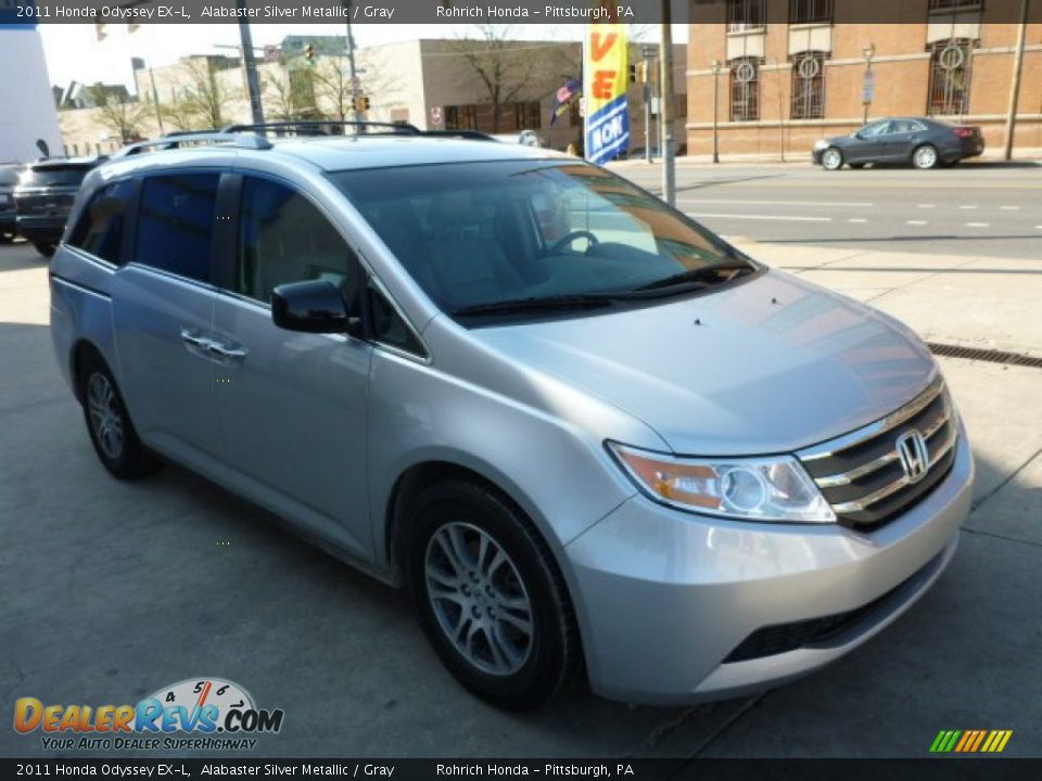 2011 Honda Odyssey EX-L Alabaster Silver Metallic / Gray Photo #3