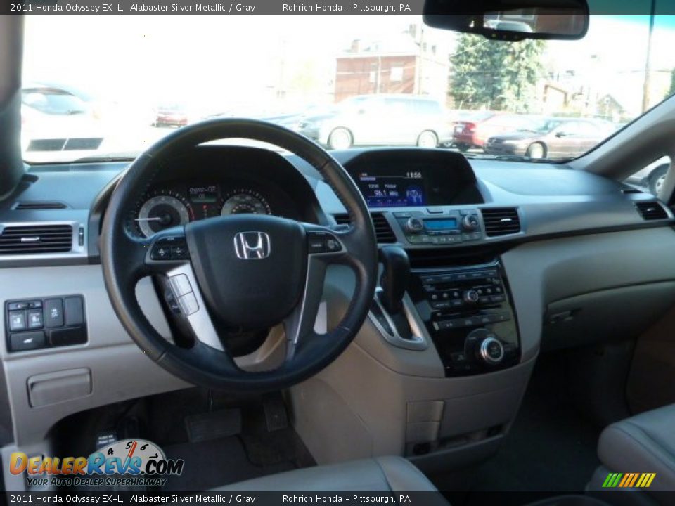 2011 Honda Odyssey EX-L Alabaster Silver Metallic / Gray Photo #6