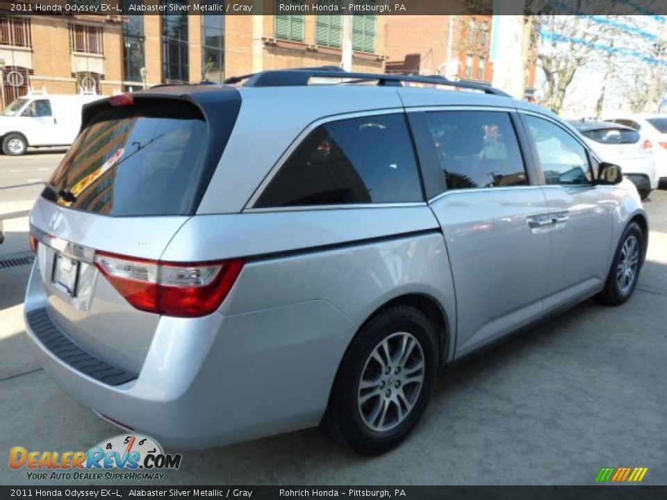 2011 Honda Odyssey EX-L Alabaster Silver Metallic / Gray Photo #11