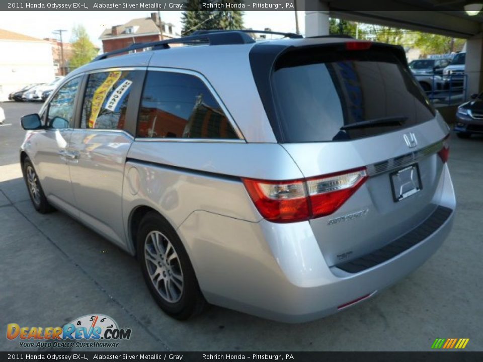 2011 Honda Odyssey EX-L Alabaster Silver Metallic / Gray Photo #12