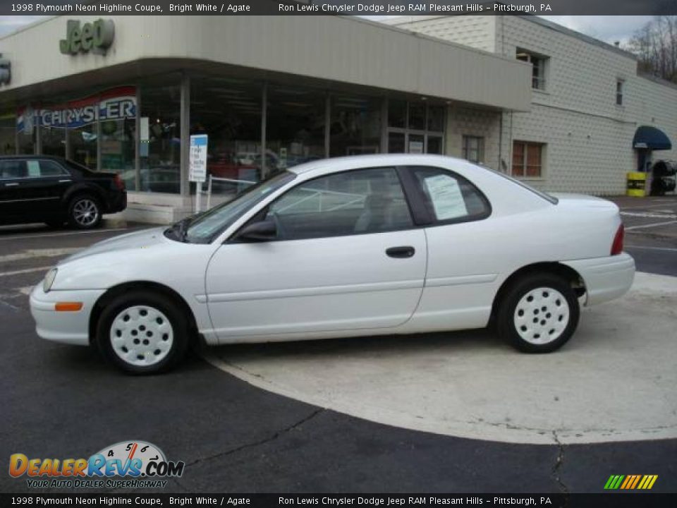 1998 Plymouth Neon Highline Coupe Bright White / Agate Photo #1