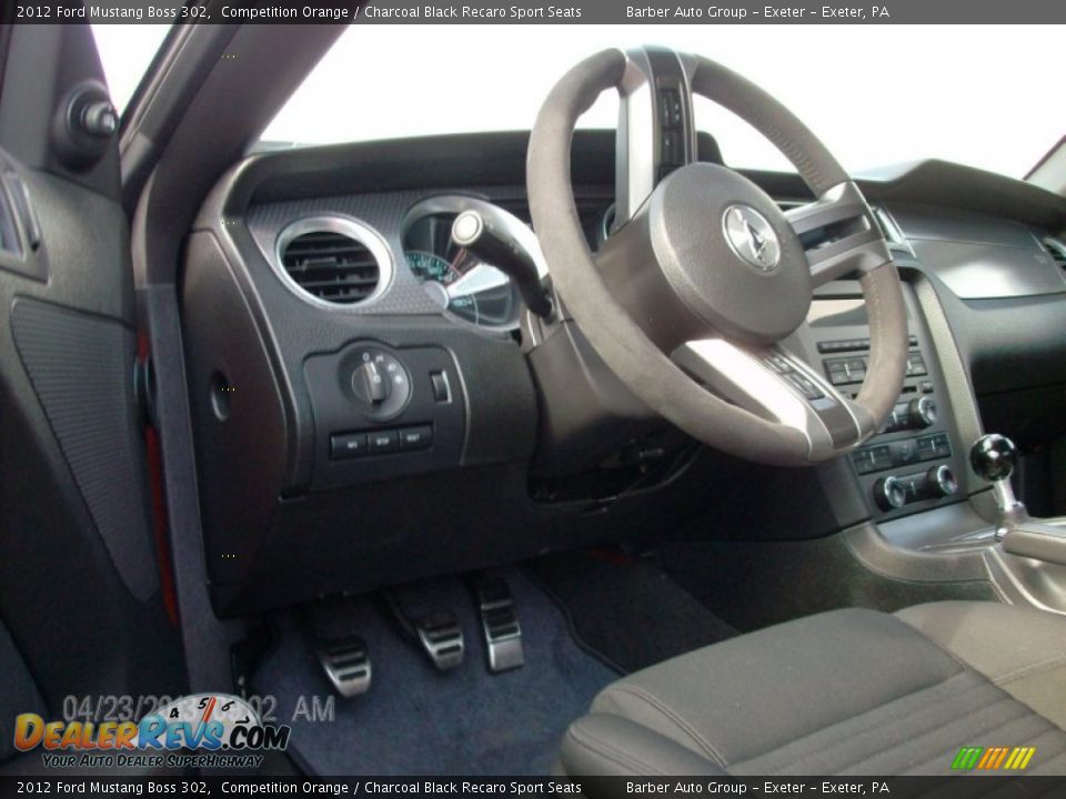 2012 Ford Mustang Boss 302 Competition Orange / Charcoal Black Recaro Sport Seats Photo #8