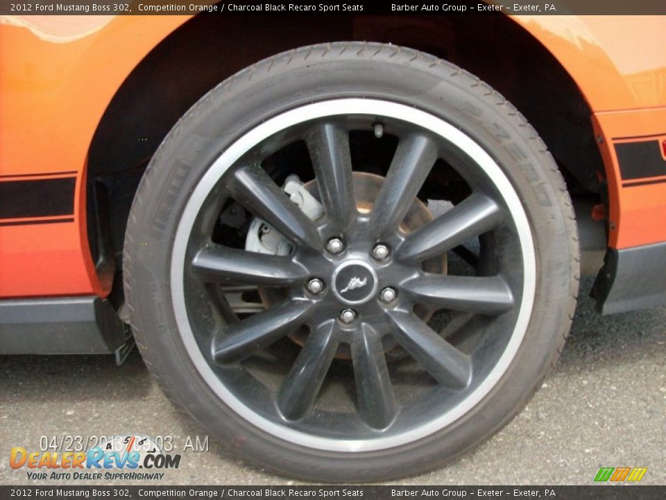 2012 Ford Mustang Boss 302 Competition Orange / Charcoal Black Recaro Sport Seats Photo #12