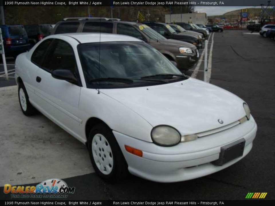 1998 Plymouth Neon Highline Coupe Bright White / Agate Photo #6