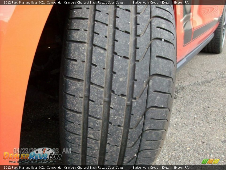 2012 Ford Mustang Boss 302 Competition Orange / Charcoal Black Recaro Sport Seats Photo #13