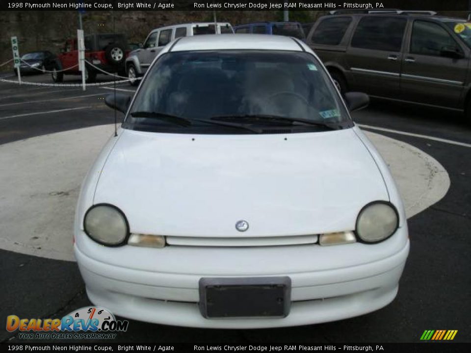 1998 Plymouth Neon Highline Coupe Bright White / Agate Photo #7