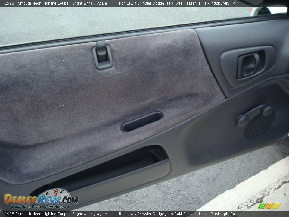 1998 Plymouth Neon Highline Coupe Bright White / Agate Photo #21