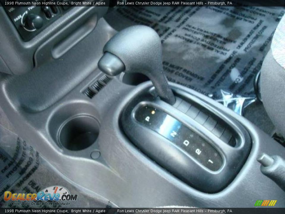 1998 Plymouth Neon Highline Coupe Bright White / Agate Photo #22