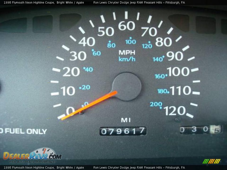 1998 Plymouth Neon Highline Coupe Bright White / Agate Photo #25