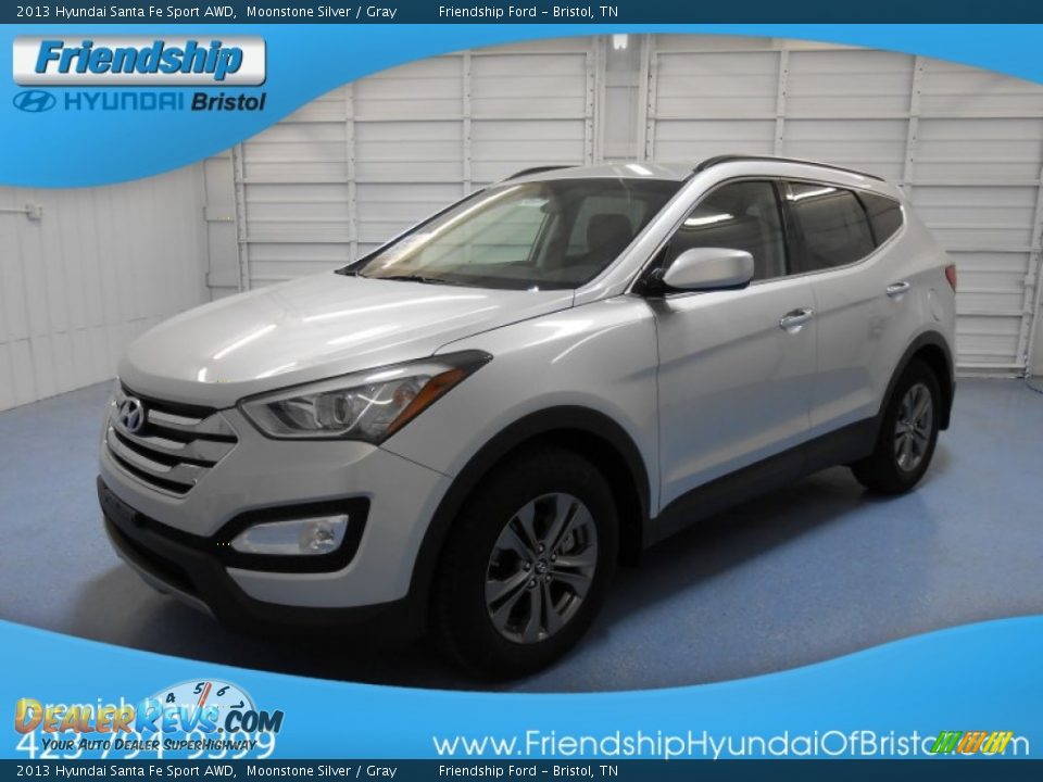 2013 Hyundai Santa Fe Sport AWD Moonstone Silver / Gray Photo #2