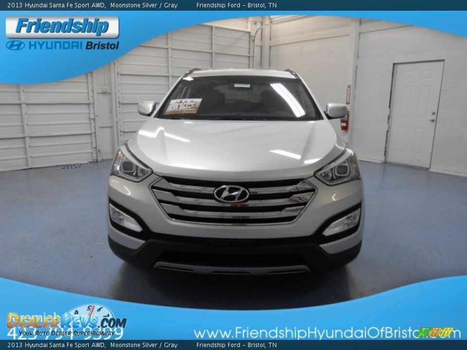 2013 Hyundai Santa Fe Sport AWD Moonstone Silver / Gray Photo #3