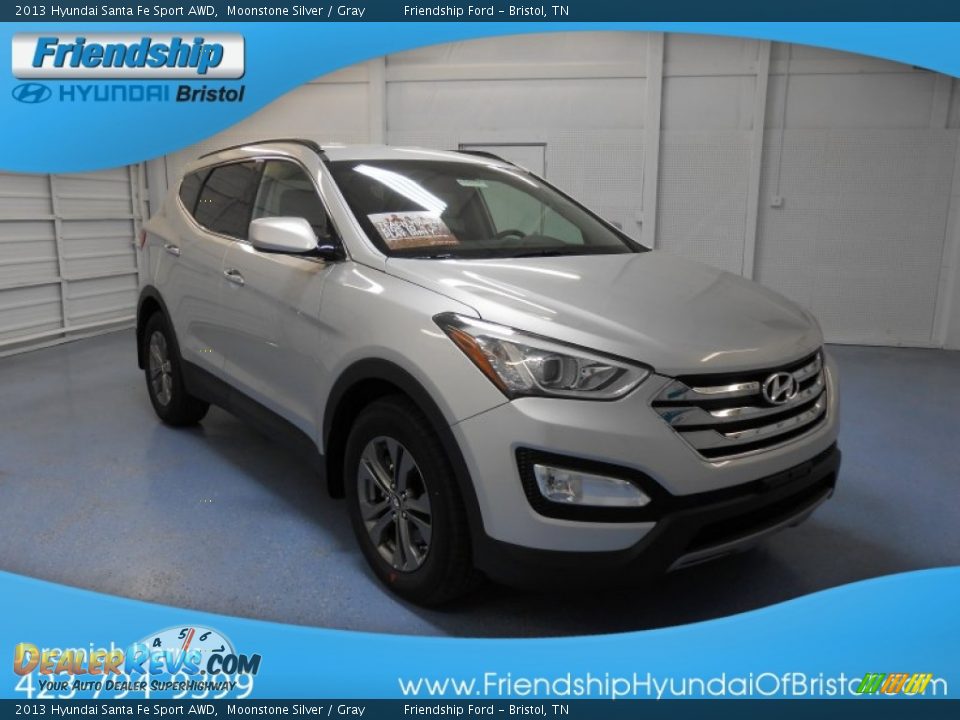 2013 Hyundai Santa Fe Sport AWD Moonstone Silver / Gray Photo #4