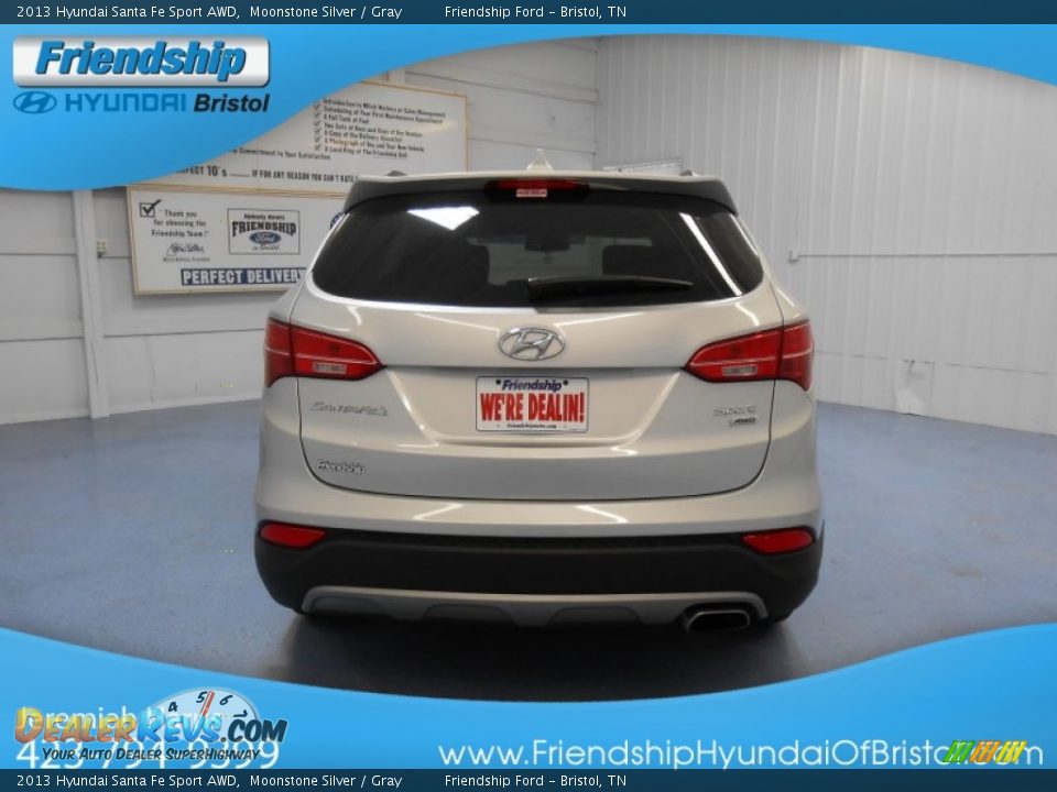 2013 Hyundai Santa Fe Sport AWD Moonstone Silver / Gray Photo #5