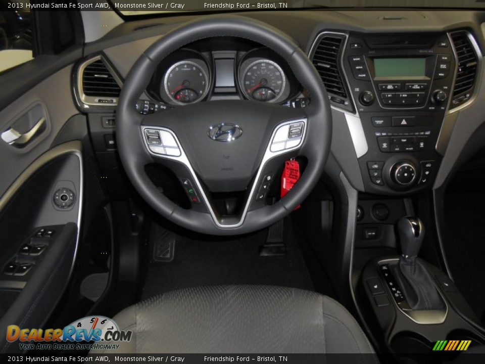 2013 Hyundai Santa Fe Sport AWD Moonstone Silver / Gray Photo #7