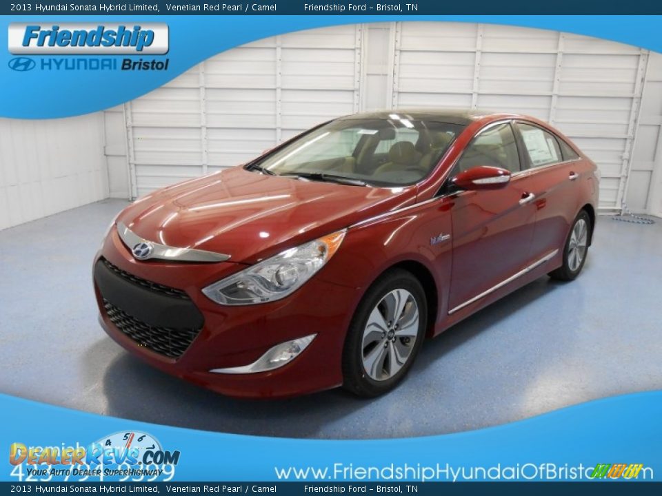 2013 Hyundai Sonata Hybrid Limited Venetian Red Pearl / Camel Photo #2