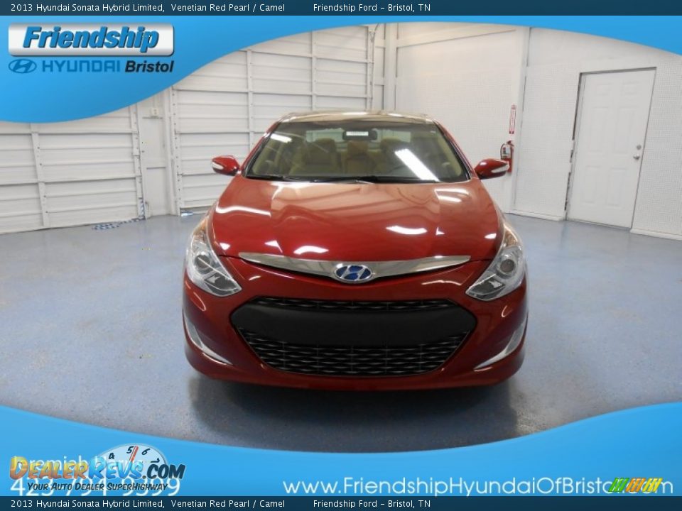 2013 Hyundai Sonata Hybrid Limited Venetian Red Pearl / Camel Photo #3