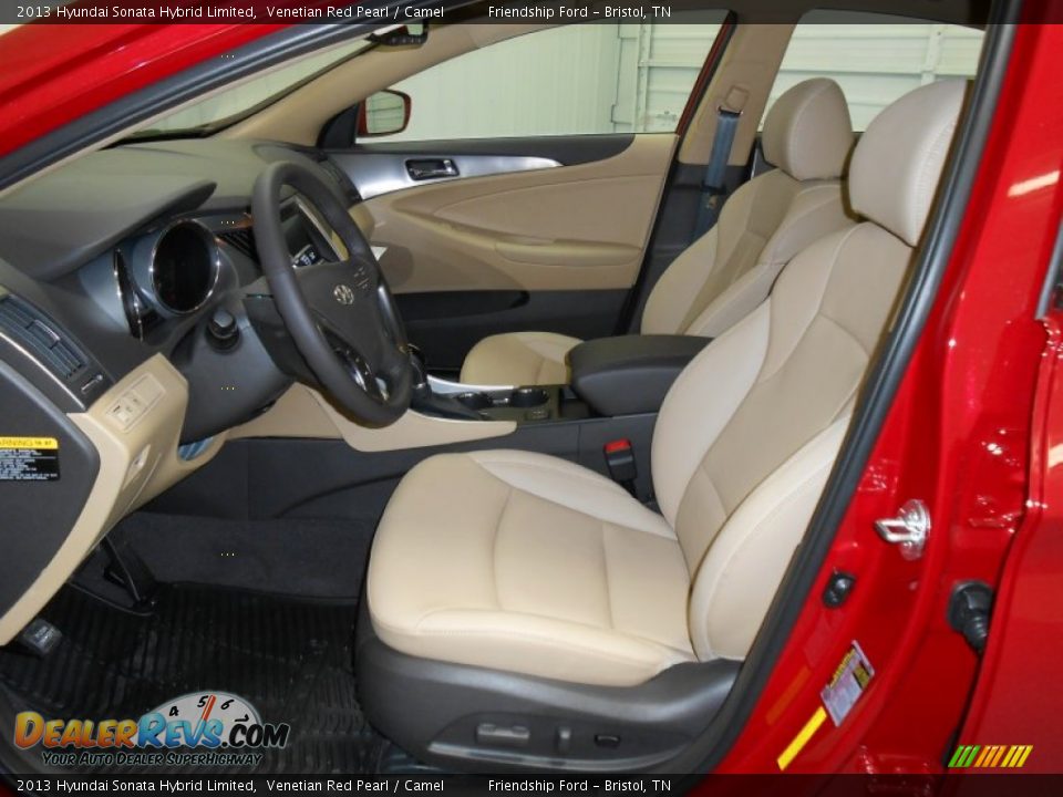2013 Hyundai Sonata Hybrid Limited Venetian Red Pearl / Camel Photo #6