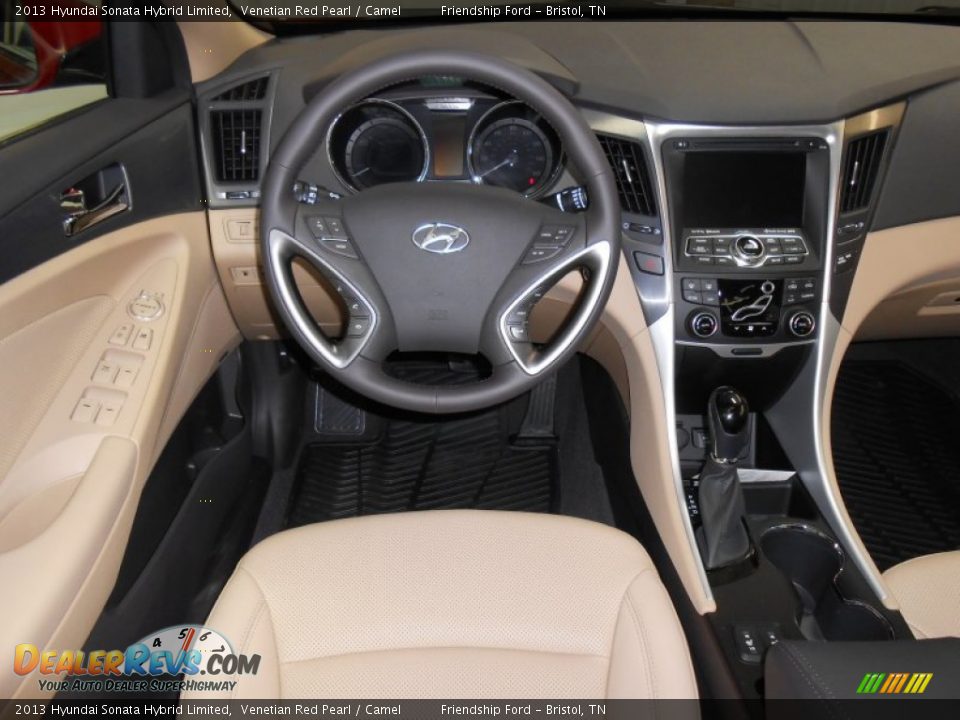 2013 Hyundai Sonata Hybrid Limited Venetian Red Pearl / Camel Photo #7